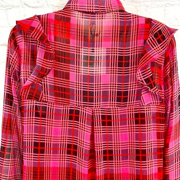 NWT - Jack by Bb Dakota Cherry Red Shirt Chiffon Dress. Size Small NWT - Picture 5 of 14